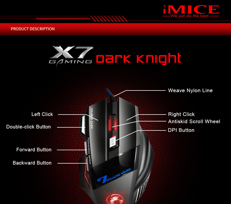 Professional Wired Gaming Mouse 7 Button