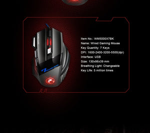 Professional Wired Gaming Mouse 7 Button